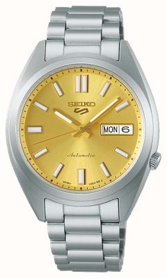 Seiko 5 collezioni sportive vintage in oro con gemelli in oro SRPL59K1