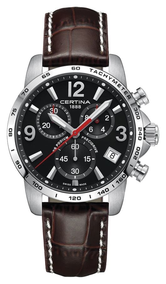 Certina Ds Podium Chronographe 1/10 sec (41 mm) Cadran noir montre