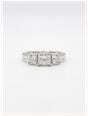 1.09ct Princess Natural Diamond Platinum Trilogy Ring J60207
