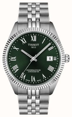 Tissot Ballade Automatik Chronometer (39mm) grünes Zifferblatt / Edelstahlarmband T1564081109300