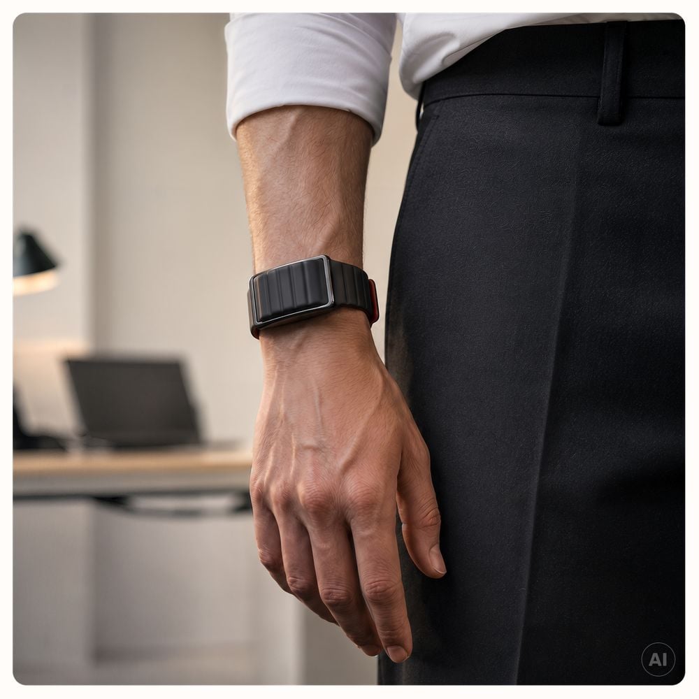 Polar Loop Black/Cherry Magnetic Silicone Band (S-M) - STRAP ONLY 910121269 - альтернативный вид 7