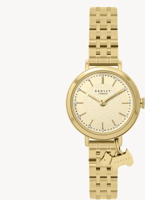 Radley Selby-straat | gouden wijzerplaat | gouden roestvrijstalen armband RY4624