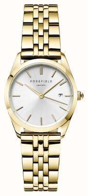 Rosefield Ace XS (29 mm) zilveren wijzerplaat / vergulde roestvrijstalen band ASGSG-A15