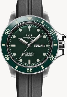 Ball Watch Company Engineer Hydrocarbon Original (43mm) grünes Zifferblatt Kautschukarmband DM2218B-P2CJ-GR