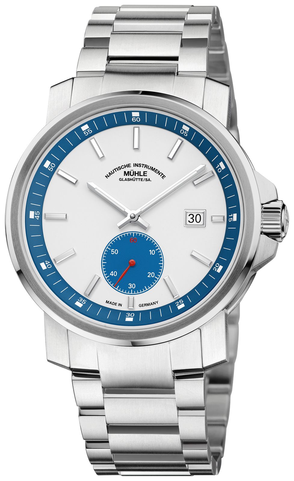 Mühle Glashütte 29er Big Small-Second (42.4mm) Stone-White Watch