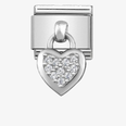 Nomination Classic Sparkling Heart Sterling Silver Charm 331800/01