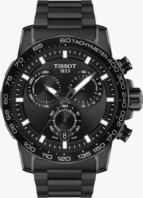 Tissot Supersport chrono | czarna tarcza | bransoleta ze stali pvd w kolorze czarnym T1256173305100