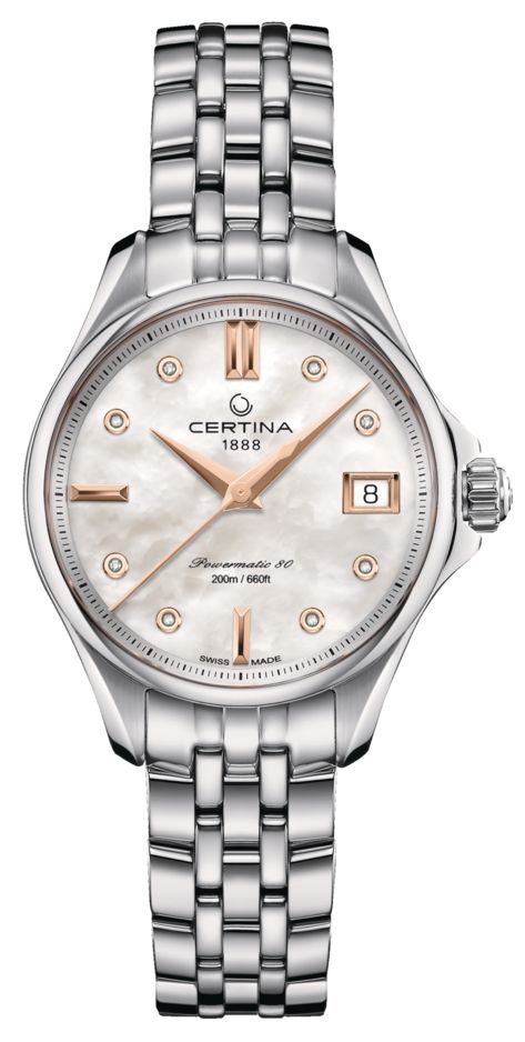 Certina DS Action Lady avec cadran en nacre sertie de montre