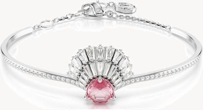 Swarovski Idyllia Bangle Shell Pink and White Crystals Rhodium Plated 5680298