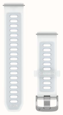 Garmin Correas de liberación rápida (20 mm) de silicona translúcida de color blanco/azul nube con herrajes plateados (solo correa) 010-11251-AR