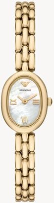 Emporio Armani Two-Hand Quartz (24mm) Mother-of-Pearl Dial / Gold PVD Stainless Steel Bracelet AR11721