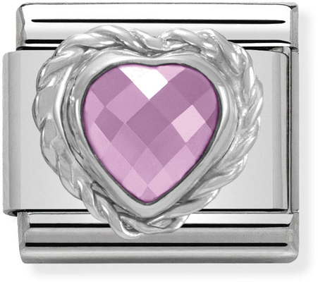 Nomination Classic Heart Sterling Silver & Steel Charm 330603/003