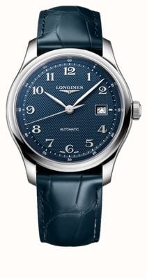 LONGINES Master Collection Automatic (41mm) Blue "Barleycorn" Dial / Blue Alligator Leather Strap L29504932