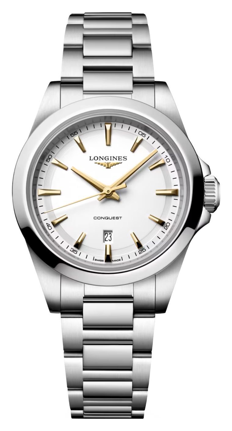 LONGINES Conquest quartz (30mm) cadran blanc avec montre