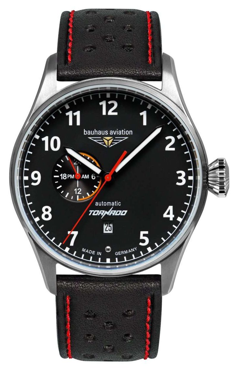 Bauhaus Aviation Tornado automatique (42 mm) cadran noir / montre