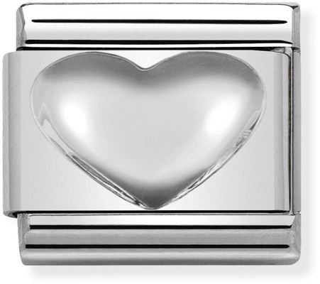 Nomination Classic Heart Sterling Silver & Steel Charm 330106/01