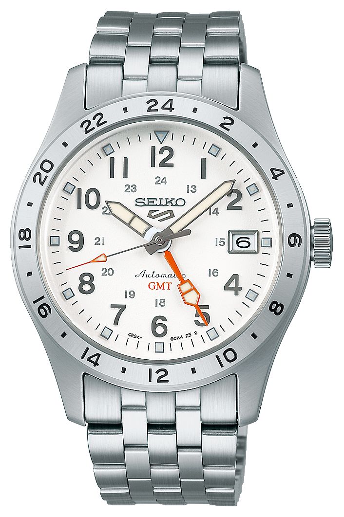 Seiko 5 Sports Â« Overwhite Â» Field GMT (39,4 mm), montre