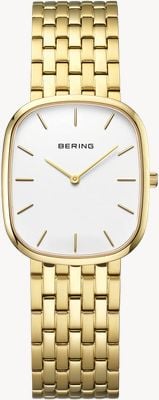Bering Classic Quartz (26mm) White Dial / Gold PVD Stainless Steel Bracelet 12526-734