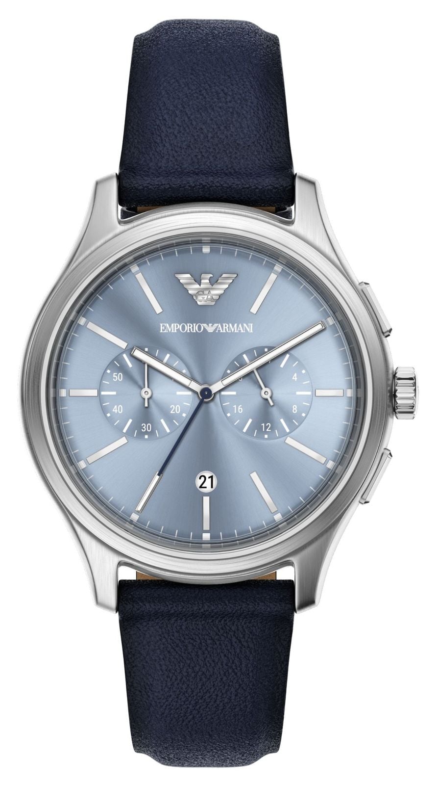Emporio Armani Chronographe Dario (42 mm), cadran bleu / montre