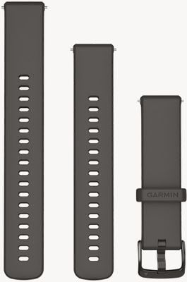 Garmin Bandas de liberación rápida (18 mm) herrajes de pizarra de silicona gris guijarro 010-13256-00