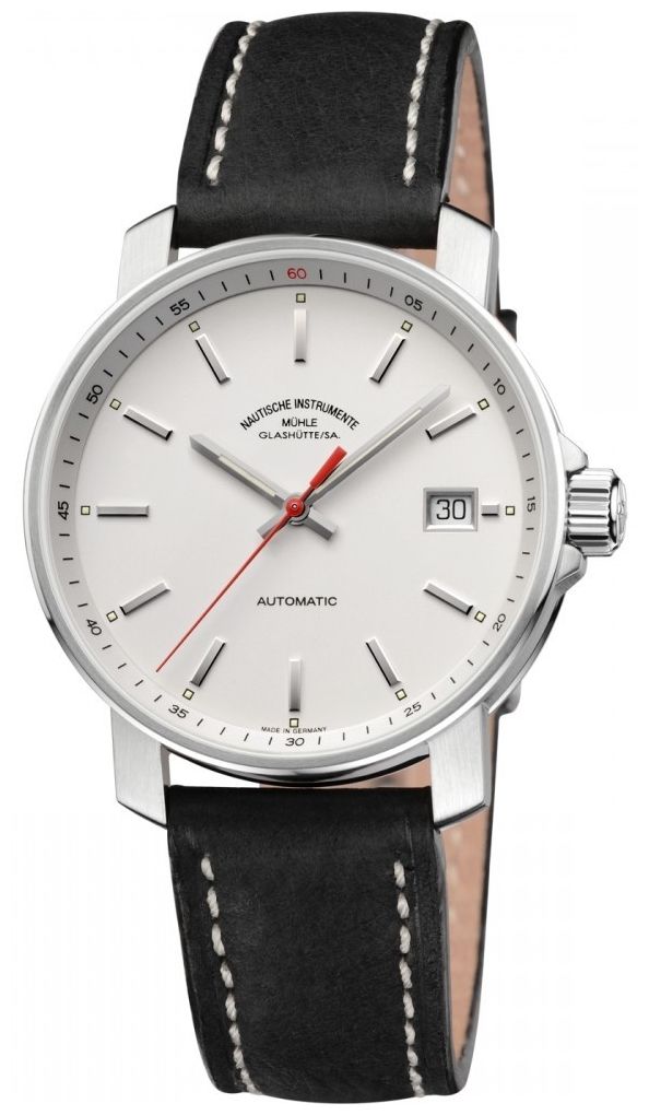 Mühle Glashütte 29er Automatic (36.6mm) White Dial / Black Watch