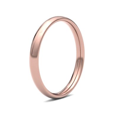 James Moore Wedding Ring | 18ct 玫瑰金 | 2.5毫米 | 中号 | 传统宫廷尺寸 | ag_2.5lmc-18r AG_2.5LMC-18R