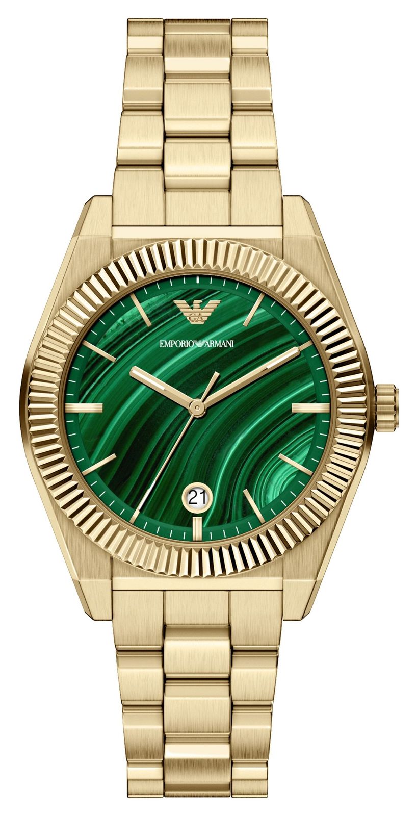 Emporio Armani Federico (37 mm), cadran vert / bracelet en montre