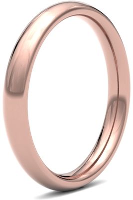James Moore Wedding Rings | 9ct Rose Gold | 2.5mm | Heavy | Traditional Court | AG_2.5LHC-9R