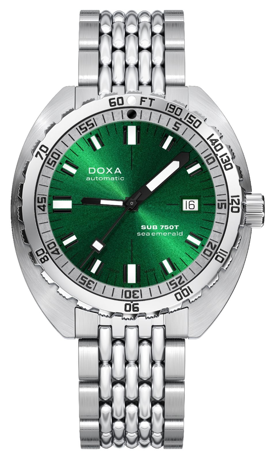 DOXA Cadran vert soleillÃ© en Ã©meraude marine Sub 750t (45 montre