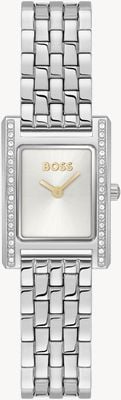 BOSS Lucy Precious (18,5 mm) silbernes Zifferblatt / Edelstahlarmband 1502816