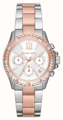 Michael Kors Everest dames tweekleurig chronograaf horloge MK7214