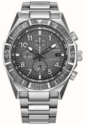 Citizen エコ・ドライブ ナイトホーク クロノグラフ（42mm）グレーダイアル / ステンレススチールブレスレット CA0890-54H