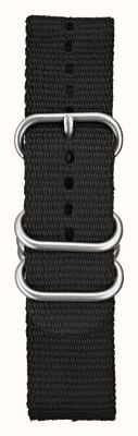Elliot Brown Bracelet en nylon balistique noir brossé de 22 mm pour hommes uniquement STR-N03