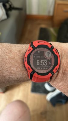 Garmin Instinct 2X Solar Flame Red Silicone Strap 010-02805