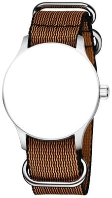 Mühle Glashütte Uhrenarmband für orange/schwarz gewebtes Nato-Armband von Mühle-Glashütte J14589