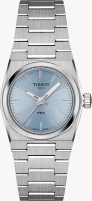 Tissot Prx Quarz (25 mm), eisblaues Zifferblatt / Edelstahlarmband T1370101135100