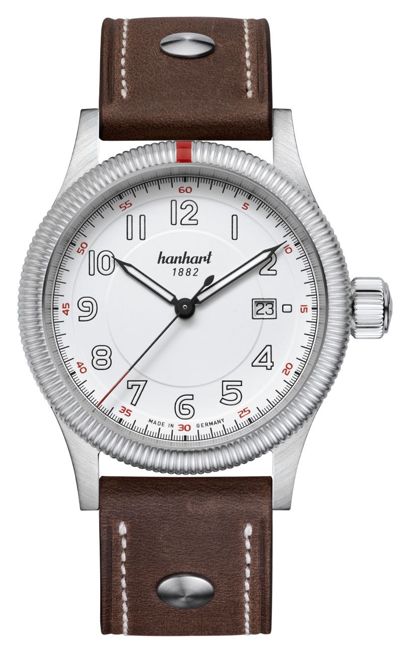 Hanhart automatique Pioneer One (42 mm), cadran blanc montre