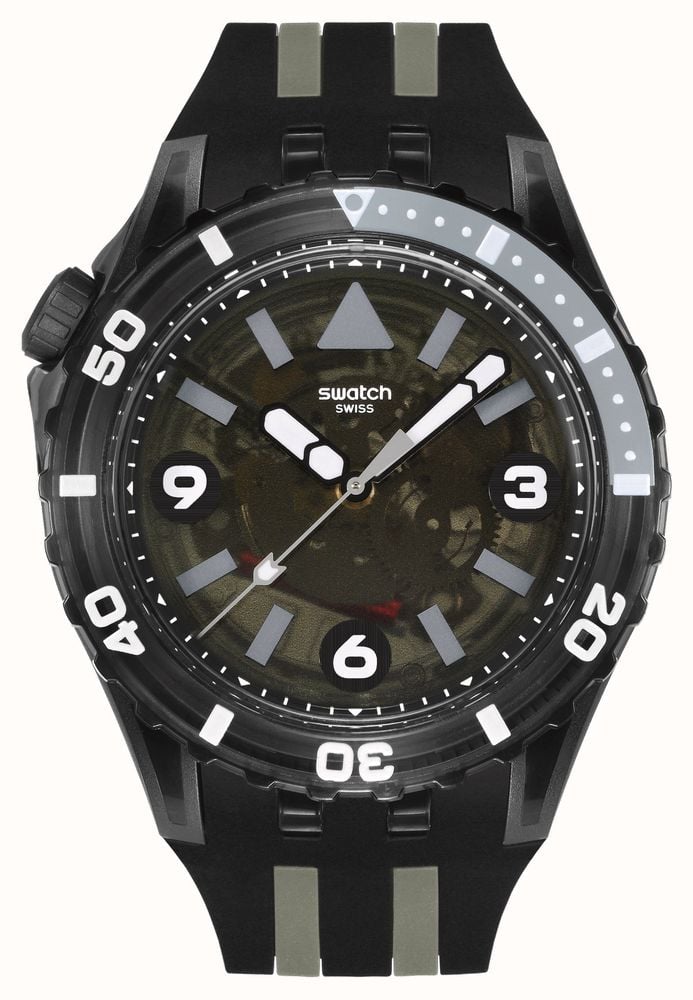 スウォッチSCUBAQUA BLACK SEA NETTLE Swatch SCUBAQUA BLACK SEA NETTLE (44mm) Transparent Black