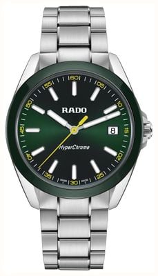 RADO Quartz hyperchrome (41,5 mm) cadran vert soleillé / bracelet en acier inoxydable R32280313