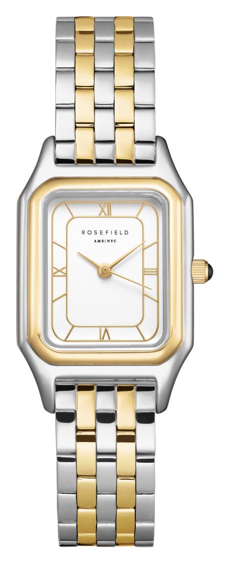Rosefield Ivy (21 mm) cadran blanc mat / bracelet bicolore montre