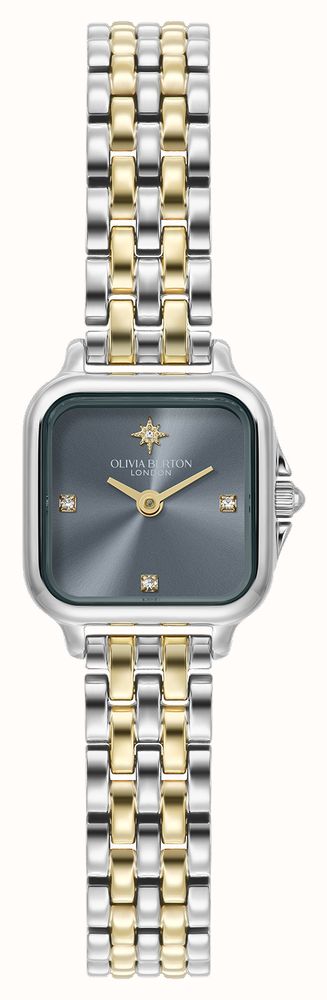 Olivia Burton Grosvenor Mini (20 Mm) Mostrador Cinza / Pulseira De