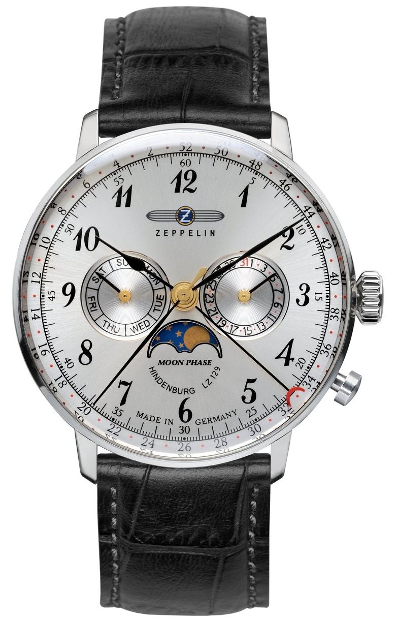 Zeppelin Lz 129 hindenburg phase de lune (40 mm) cadran montre