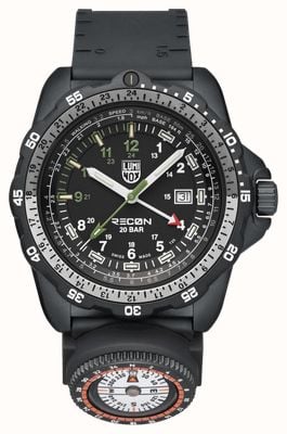 Luminox RECON Nav Spec SET (46mm) Black Dial / Black Rubber Strap + Green Webbing Strap XL.8837.SET