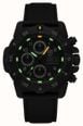 Luminox Master Carbon SEAL Auto Chrono 3880 Series (45mm) Black Dial / Black Technical Matrix Leather Strap Watch XS.3881 - vista alternativa 2