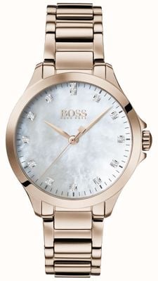 BOSS | Diamonds For Her | Rose Gold | Mother Of Pearl | EX-DISPLAY 1502523 EX-DISPLAY