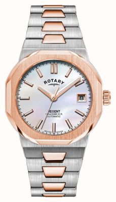 Rotary 运动摄政自动腕表（36 毫米）珍珠贝母表盘 / 双色不锈钢表链 LB05412/07