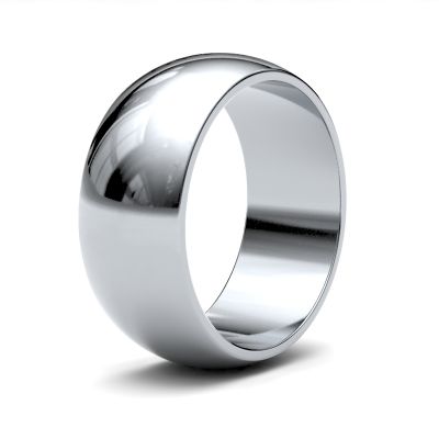 James Moore Wedding Rings | 18ct White Gold | 8mm | Light | D-Shape | AG_8LLD-18W