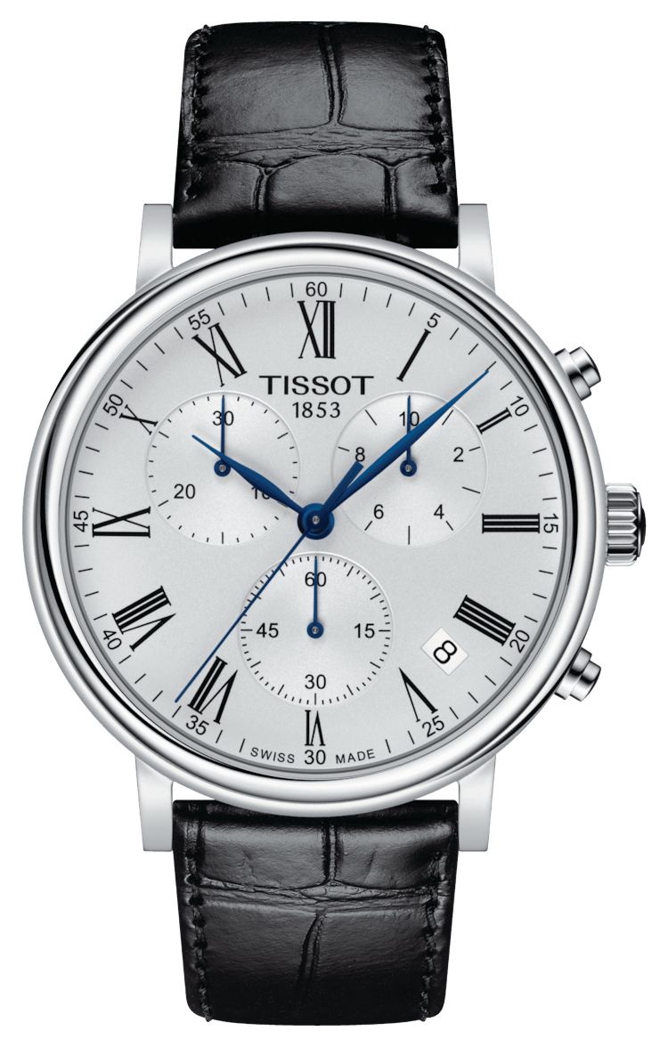 Tissot Chronographe Carson premium (41 mm) cadran argent montre