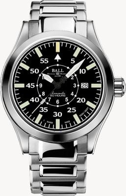 Ball Watch Company Engineer M Normandy Limited Edition (43 mm), schwarzes Zifferblatt/Edelstahlarmband NM2128C-S4C-BK