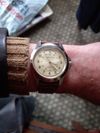 Customer picture of Hamilton Khaki Field King Automatic (40mm) Beige Dial / Brown Leather Strap H64455523